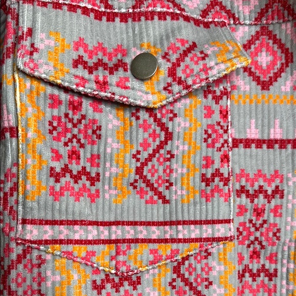 Savanna Jane Grey Pink Orange Multicolor Southwest Patterned Jacket Size 1X NWT - Picture 3 of 13